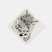 SERVIETTE EN PAPIER NEIGE LEOPARD ANIMAL (Coin)