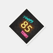 Serviette En Papier néon 85 brillant signe sur mur en brique (Coin)