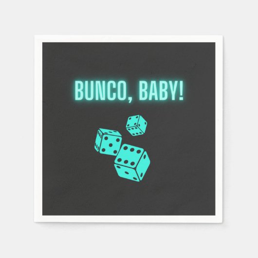 Serviette En Papier Neon Aqua Bunco Baby (Devant)