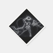 Serviette En Papier Neon Basketball Player Number 67 (Coin)