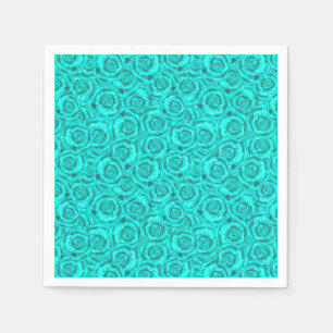 Serviette En Papier néon bleu