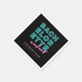 Serviette En Papier Neon Blue & Pink Bachelorette Week-end (Coin)