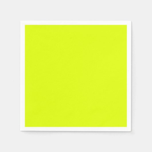 Serviette En Papier Neon Chartreuse couleur solide | Couleur tendance (Devant)