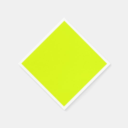 Serviette En Papier Neon Chartreuse couleur solide | Couleur tendance (Coin)