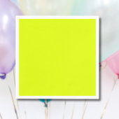 Serviette En Papier Neon Chartreuse couleur solide | Couleur tendance