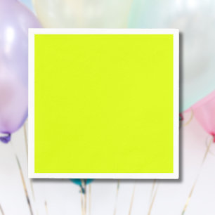 Serviette En Papier Neon Chartreuse couleur solide   Couleur tendance