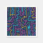 Serviette En Papier Neon Contraste Space Art (Devant)