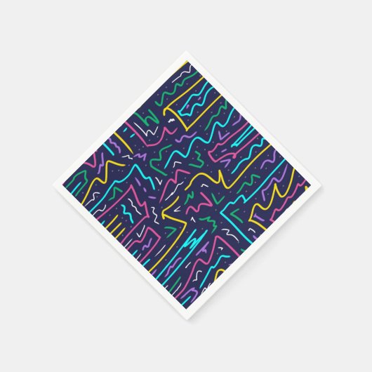 Serviette En Papier Neon Contraste Space Art (Coin)