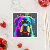 Serviette En Papier Neon Doggie (En situation)