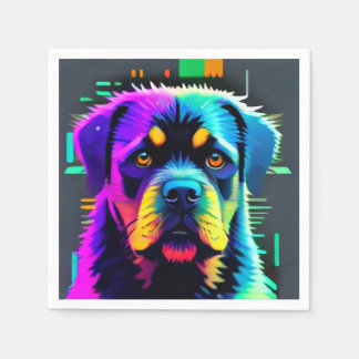 Serviette En Papier Neon Doggie