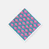 Serviette En Papier Néon Flamingos (Coin)