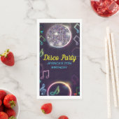 Serviette En Papier Neon Glow Disco Dance Anniversaire (En situation)