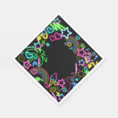 Serviette En Papier Neon Glow in Dark, Rainbow Cheetah print (Coin)