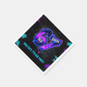 Serviette En Papier Neon Graffiti Six Seven Birthday Napkins (Coin)