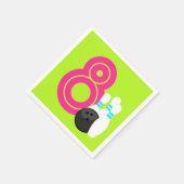 Serviette En Papier Neon Green Girl Bowling Papier d'anniversaire serv (Coin)