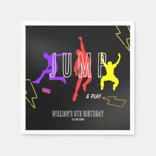 Serviette En Papier Neon Jump Kids Colorful Birthday Party