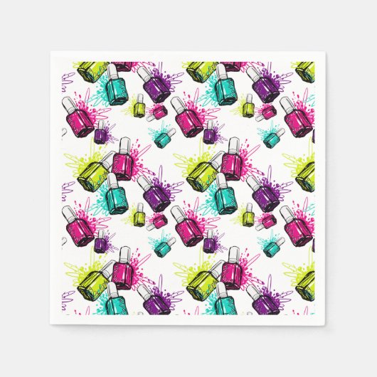 Serviette En Papier Neon Nail Motif polonais (Devant)