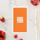 Serviette En Papier Neon orange - ajouter le logo (En situation)
