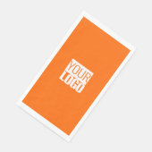 Serviette En Papier Neon orange - ajouter le logo (Coin)