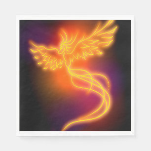 Serviette En Papier Neon Phoenix