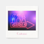 Serviette En Papier Neon Pink Girls Sign Thunder_cove (Devant)