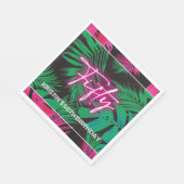 Serviette En Papier Neon Pink Tropical 50e anniversaire (Coin)
