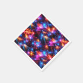 Serviette En Papier Neon Polygon Abstract with Explosions (Coin)