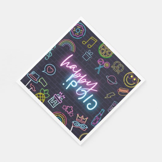 Serviette En Papier Neon Purim (Coin)