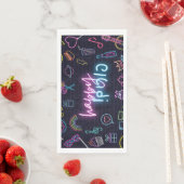 Serviette En Papier Neon Purim (En situation)