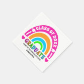 Serviette En Papier Neon Rainbow Graduation Party (Coin)