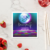 Serviette En Papier Neon Retro Danse Disco Anniversaire Bienvenue (En situation)