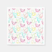 Serviette En Papier Neon Stethoscope Motif (Devant)