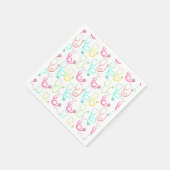 Serviette En Papier Neon Stethoscope Motif (Coin)