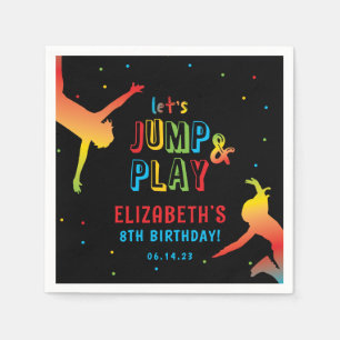 Serviette En Papier Neon Trampoline Park Anniversaire de enfant Party