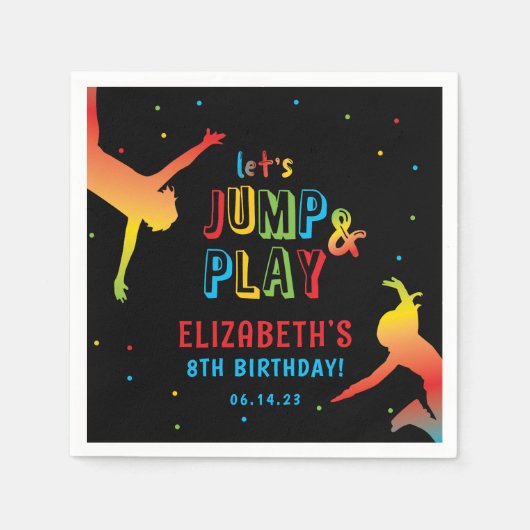 Serviette En Papier Neon Trampoline Park Anniversaire de enfant Party (Devant)
