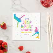 Serviette En Papier Neon Trampoline Park Girls Anniversaire (En situation)