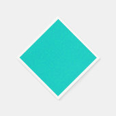 Serviette En Papier Néon turquoise texturé. (Coin)