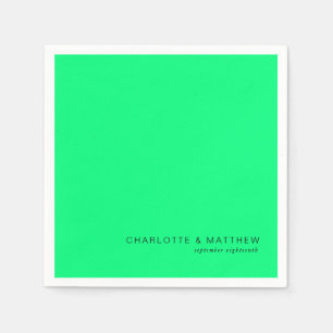 Serviette En Papier néon-vert moderne
