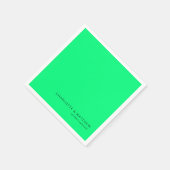 Serviette En Papier néon-vert moderne (Coin)