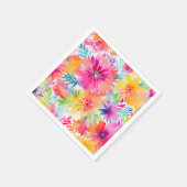 Serviette En Papier Neon Watercolor (Coin)