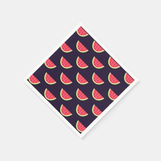 Serviette En Papier Neon Watermelon on Purple Pattern (Coin)