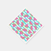 Serviette En Papier Neon Watermelon on sur Stripes Motif (Coin)