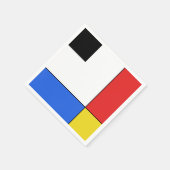 Serviette En Papier Néoplasticisme simple à la mondrière (Coin)