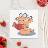 Serviette En Papier Nerdy Bookworm Lire Un Livre (En situation)