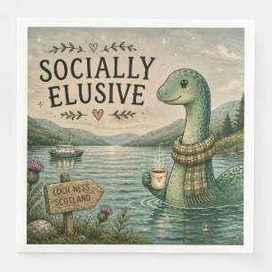 Serviette En Papier Nessie insaisissable socialement Cryptide cosy Loc
