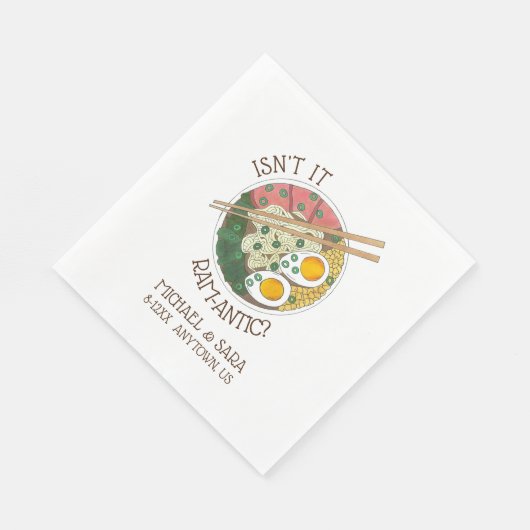 Serviette En Papier N'est-ce pas Ram-antic Japonais nourriture nouille (Coin)