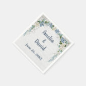 Serviette En Papier Net Nautique mariage Sur Bois Blanchis (Coin)