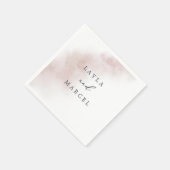 Serviette En Papier Nettoyage aquarelle | Mariage blanc (Coin)