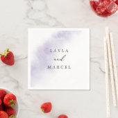 Serviette En Papier Nettoyage aquarelle | Mariage violet (En situation)