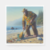 Serviette En Papier Nettoyage de la plage (Devant)